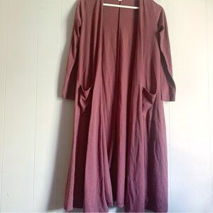 LULAROE Maroon 1/2 Sleeve Open Cardigan Size XS